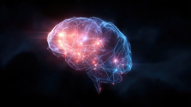 Digital brain illustration representing artificial intelligence concept