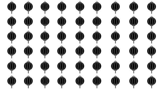 Black Circular Patterns Arranged in Rows