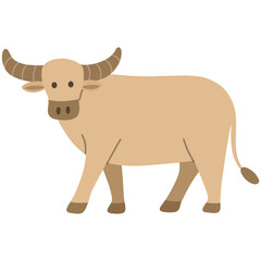 Illustration of a cartoon ox