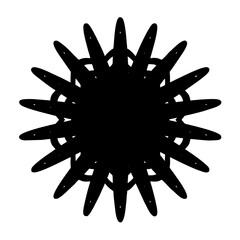 Red and white snowflake and hands vector illustration icon design with stars splash art symbol