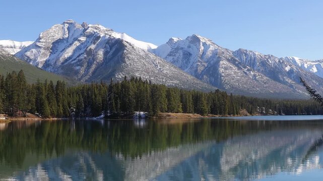 Johnson lake Banff Alberta Canada