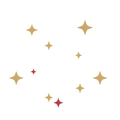 Fototapeta premium golden stars on white background