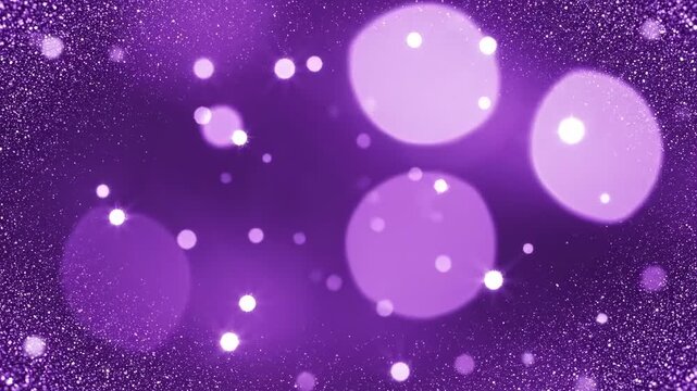 Purple Bokeh Lights Abstract Background Video Loop.