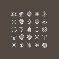 celebration set of icons for web