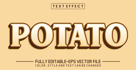Potato font Text effect editable