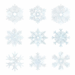 Fototapeta premium set of snowflakes