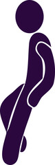 Human stick silhouette vector icon, ideal for business infographics and information guides.