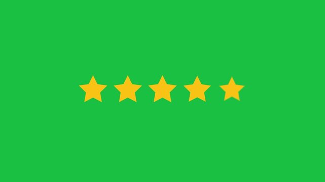 5 star rating, simple animation.Animation of stars used in rankings, etc.