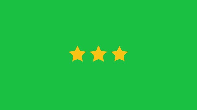 3 star rating, simple animation.Animation of stars used in rankings, etc.