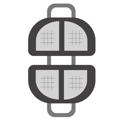 electric toaster with coins for icon or web  