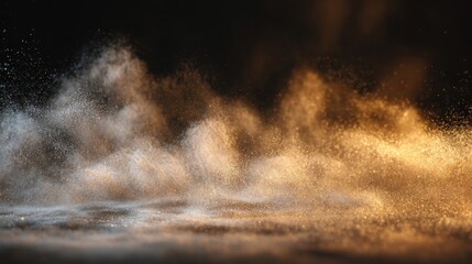 Swirling Particles in Dark Background