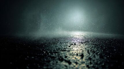 Wet Surface with Illuminated Particles