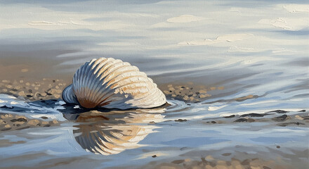 Coastal Solitude - Acrylic Seashell