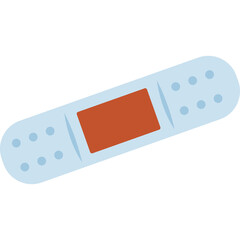Light Blue Bandage With Brown Pad Isolated On White Background Medical Aid And First Aid Concept For Minor Injuries And Cuts Simple Healthcare Symbol