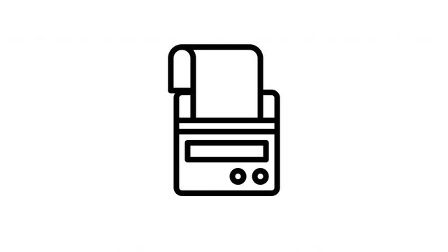 portable printer animated icon