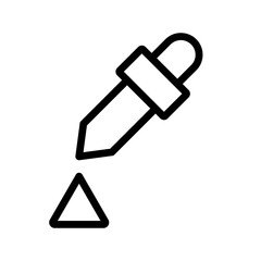 Eyedropper Line Icon — Color Picker, Pipette & Droplet