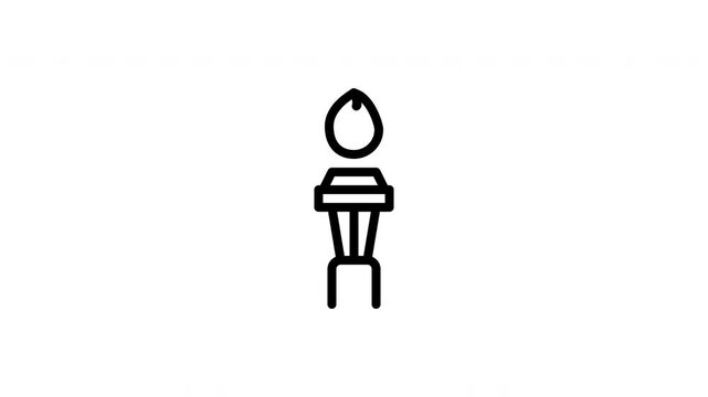 tiki torch animated icon
