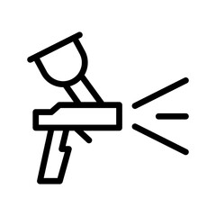 Spray Paint Gun Line Icon — HVLP Sprayer, Coating & Finishing