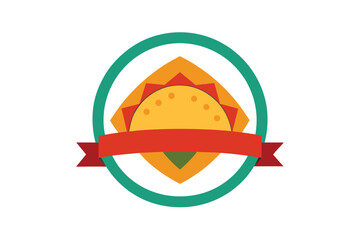 Taco with mayan geometric ribbon design