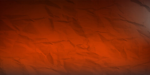 Warm Orange Crumpled Paper Background With Soft Gradient For Design Projects And Texture