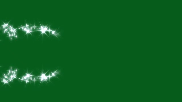 4K Luxury white glitter sparkles line trail, magic dust, pixie dust path, christmas stars isolated on a green screen. glitter stars particles background overlay, magic sparkles glitter line stars