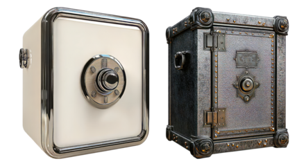 Classic and Vintage Safes for Secure Storage and Protection Isolated Transparent Background