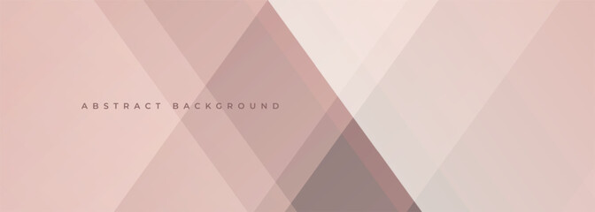 Fototapeta premium Brown and beige modern abstract geometric wide banner background with diagonal lines and shapes. Vector illustration