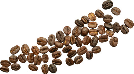 coffee beans isolated on white background