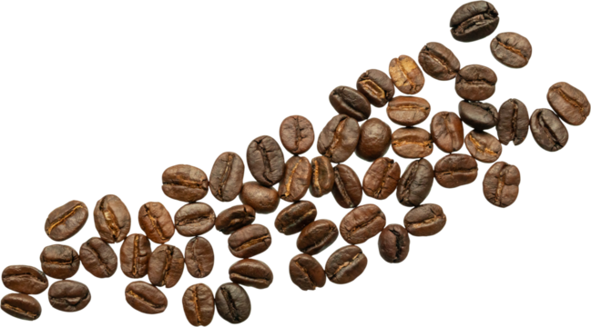 coffee beans isolated on white background