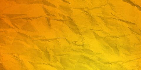 Obraz premium Vibrant Yellow And Orange Crumpled Paper Texture Background For Design And Branding.eps10