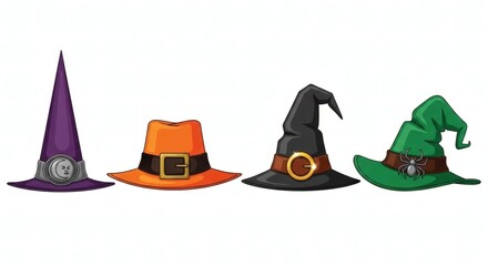 Halloween witch hat illustration