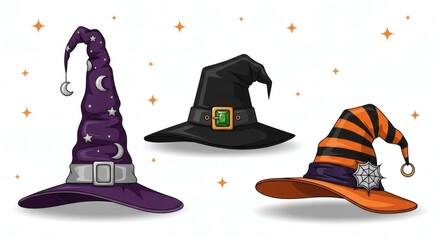 Halloween witch hat vector