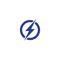 Striking blue lightning bolt icon design for energy companies and technology brands needing a modern, impactful logo symbol for digital platforms