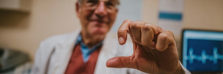 Premium Authentic Healthcare Outreach for World Heart Day with Doctor Heart Gesture and ECG Motif in Cherry Red Elegance for Medical Marketing Campaigns