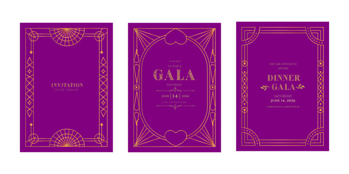 Art Deco Gala Invitations  Elegant Event Templates 2026