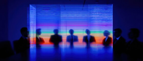 Modern Professional Hybrid Team Collaboration Dynamic Coworking for Marketing Campaigns and Corporate Advertising