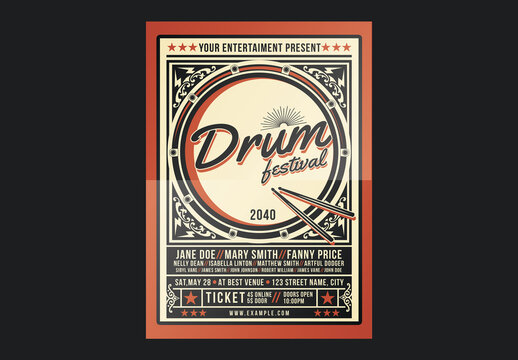 Drum Festival Flyer Tamplate