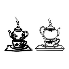 tea white and black desgine vector