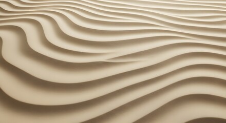 Beige abstract wavy pattern with shadows creating a three dimensional effect and smooth transitions