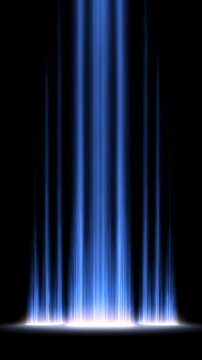 Illumination's Cascade: Vibrant blue light streams downward, creating an ethereal spectacle. capturing a luminous display of energy. 