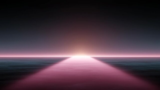 The Illuminated Pathway to a New Day: A mesmerizing display of celestial light guides the eye toward a horizon. Bathed in the ethereal glow, a pathway of luminescence leads the way towards the dawn.