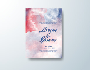 Watercolor wedding invitation card