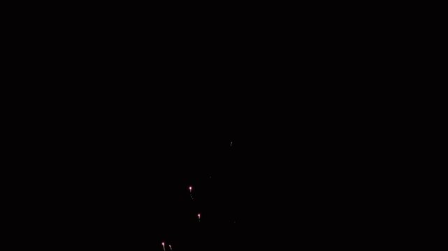 Diwali Crackers Bursting in Sky in Slow Motion