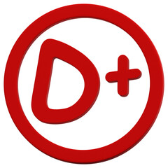 3D Grade D Plus Icon