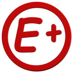3D Grade E Plus Icon