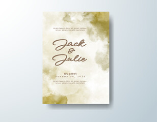 Watercolor wedding invitation card