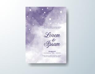 Watercolor wedding invitation card