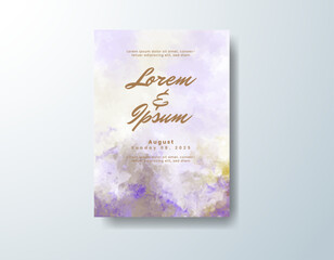 Watercolor wedding invitation card