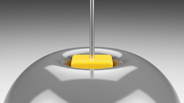 Square Peg Successfully Fitting Into A Round Hole Animation.