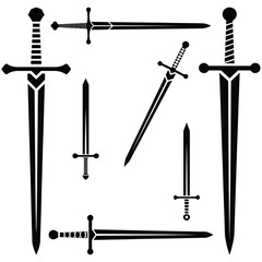 vector illustration of a sword